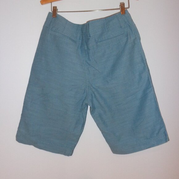 NEW! No Boundaries Mens‎ At the Knee Flat Front Shorts W32 Cotton BlueChamgray - Picture 2 of 6